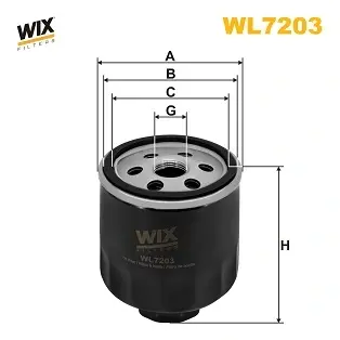 Фільтр оливний двигуна AUDI, VW, SKODA /OP641 (вир-во WIX-FILTERS) WIX FILTERS WL7203 (фото 1)