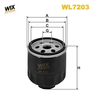 Фільтр оливний двигуна AUDI, VW, SKODA /OP641 (вир-во WIX-FILTERS) WIX FILTERS WL7203