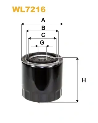 Фільтр оливний двигуна SKODA FELICIA OP525/2/ (вир-во WIX-FILTERS) WIX FILTERS WL7216 (фото 1)
