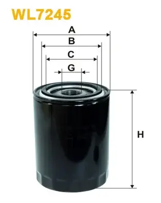 Фільтр оливний двигуна /OP657 (вир-во WIX-FILTERS) WIX FILTERS WL7245 (фото 1)