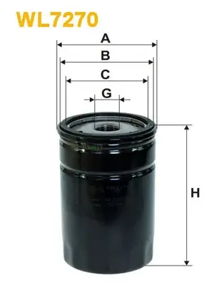 Фільтр масляний Rover 75 2.5 i 99-05/MG ZT 2.5 V6 24V 01-06 WIX FILTERS WL7270 (фото 1)