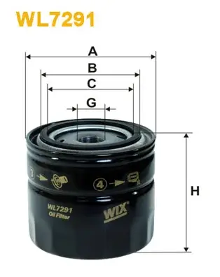 Фільтр оливний двигуна DACIA LOGAN /OP538 (вир-во WIX-FILTERS UA) WIX FILTERS WL7291 (фото 1)