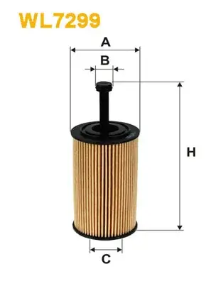 Фільтр оливний двигуна CITROEN /OE667 (вир-во WIX-FILTERS) WIX FILTERS WL7299 (фото 1)