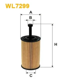 Фільтр оливний двигуна CITROEN /OE667 (вир-во WIX-FILTERS) WIX FILTERS WL7299