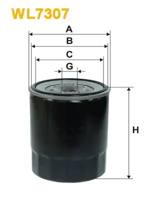 Фільтр оливний двигуна /OP636/1 (вир-во WIX-FILTERS) WIX FILTERS WL7307 (фото 1)