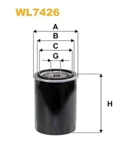 Фільтр оливний двигуна /OP632/5 (вир-во WIX-FILTERS) WIX FILTERS WL7426