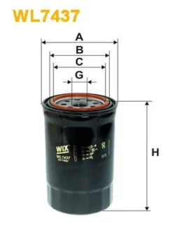 Фільтр оливний двигуна /OP632/6 (вир-во WIX-FILTERS) WIX FILTERS WL7437