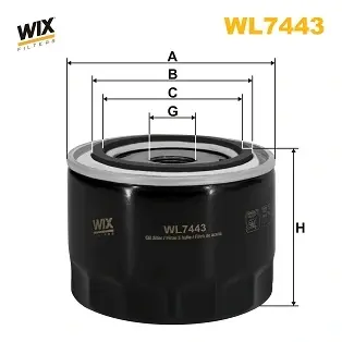 Фільтр оливний двигуна /OP592/8 (вир-во WIX-FILTERS UA) WIX FILTERS WL7443 (фото 1)