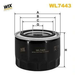 Фільтр оливний двигуна /OP592/8 (вир-во WIX-FILTERS UA) WIX FILTERS WL7443