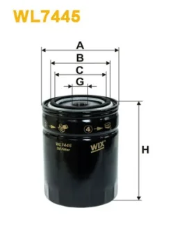Фільтр оливний двигуна /OP592/9 (вир-во WIX-FILTERS UA) WIX FILTERS WL7445