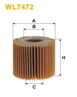 Фільтр оливний двигуна TOYOTA /OE685/2 (вир-во WIX-FILTERS) WIX FILTERS WL7472 (фото 1)