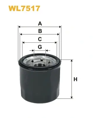 Фільтр оливний двигуна MAZDA 3, 6 2.0-2.5 Skyactiv-G 12- (вир-во WIX-FILTERS) WIX FILTERS WL7517 (фото 1)