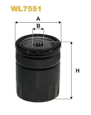 Фільтр оливний SUBARU LEGACY, OUTBACK 2.0 D 08- (вир-во WIX-FILTERS) WIX FILTERS WL7551 (фото 1)