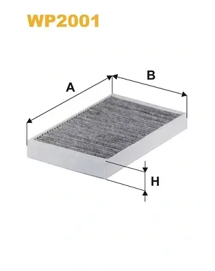 Фільтр салону вугільний ВАЗ 1118 (1118-8122010) (вир-во WIX-FILTERS) WIX FILTERS WP2001 (фото 1)