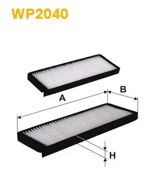 Фільтр салону SSANGYONG REXTON 2.7 Xdi (2шт.) (вир-во WIX-FILTERS) WIX FILTERS WP2040 (фото 1)