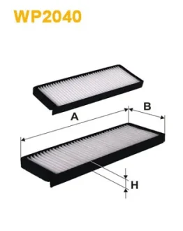 Фільтр салону SSANGYONG REXTON 2.7 Xdi (2шт.) (вир-во WIX-FILTERS) WIX FILTERS WP2040