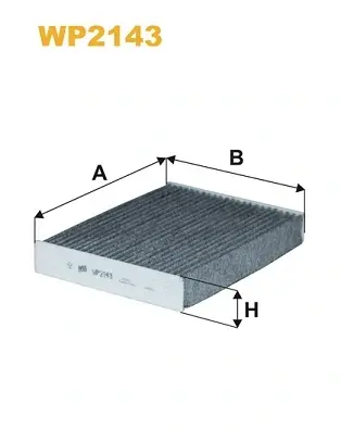 Фільтр салону вугільний NISSAN QASHQAI II 14-, RENAULT MEGANE IV 15- (вир-во WIX-FILTERS) WIX FILTERS WP2143 (фото 1)