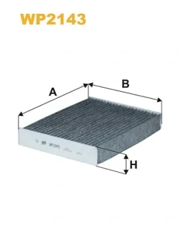 Фільтр салону вугільний NISSAN QASHQAI II 14-, RENAULT MEGANE IV 15- (вир-во WIX-FILTERS) WIX FILTERS WP2143