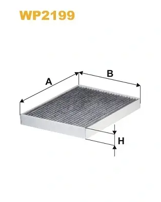 Фільтр салону вугільний HYUNDAI TUCSON 15-, KIA SPORTAGE 15- (вир-во WIX-FILTERS) WIX FILTERS WP2199 (фото 1)