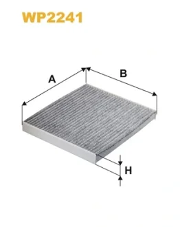 Фільтр салону вугільний KIA OPTIMA 17-, HYUNDAI SONATA 16- (вир-во WIX-FILTERS) WIX FILTERS WP2241