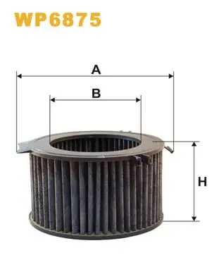 Фільтр салону вугільний /K1037A (вир-во WIX-FILTERS) WIX FILTERS WP6875 (фото 1)
