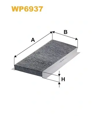 Фільтр салону вугільний FORD FOCUS /K1054A (вир-во WIX-FILTERS) WIX FILTERS WP6937 (фото 1)