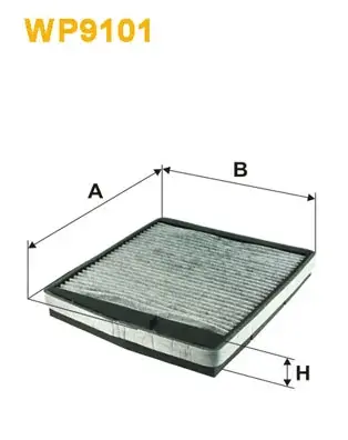 Фільтр салону вугільний /K1126A (вир-во WIX-FILTERS) WIX FILTERS WP9101 (фото 1)