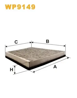 Фільтр салону вугільний /K1146A (вир-во WIX-FILTERS) WIX FILTERS WP9149 (фото 1)