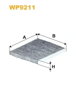 Фільтр салону вугільний FIAT 500 08-, FORD KA 08- (вир-во WIX-FILTERS) WIX FILTERS WP9211