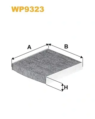 Фільтр салону вугільний MITSUBISHI OUTLANDER II, III 07-, ASX 10- (вир-во WIX-FILTERS) WIX FILTERS WP9323 (фото 1)