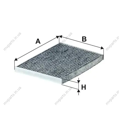 Фільтр салону Nissan Qashqai/X-Trail 07-14 (вугільний) WIX FILTERS WP9351 (фото 1)