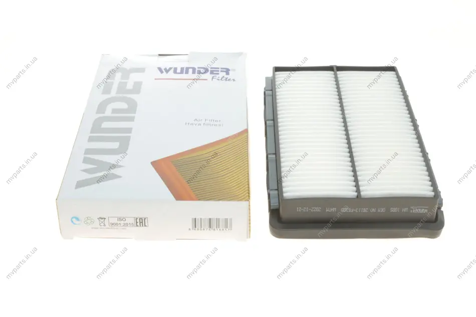 Фільтр повітряний Kia Pride/Mazda 121 1.3/1.5 16V 90- WH 1005 WUNDER FILTER WH-1005 (фото 1)