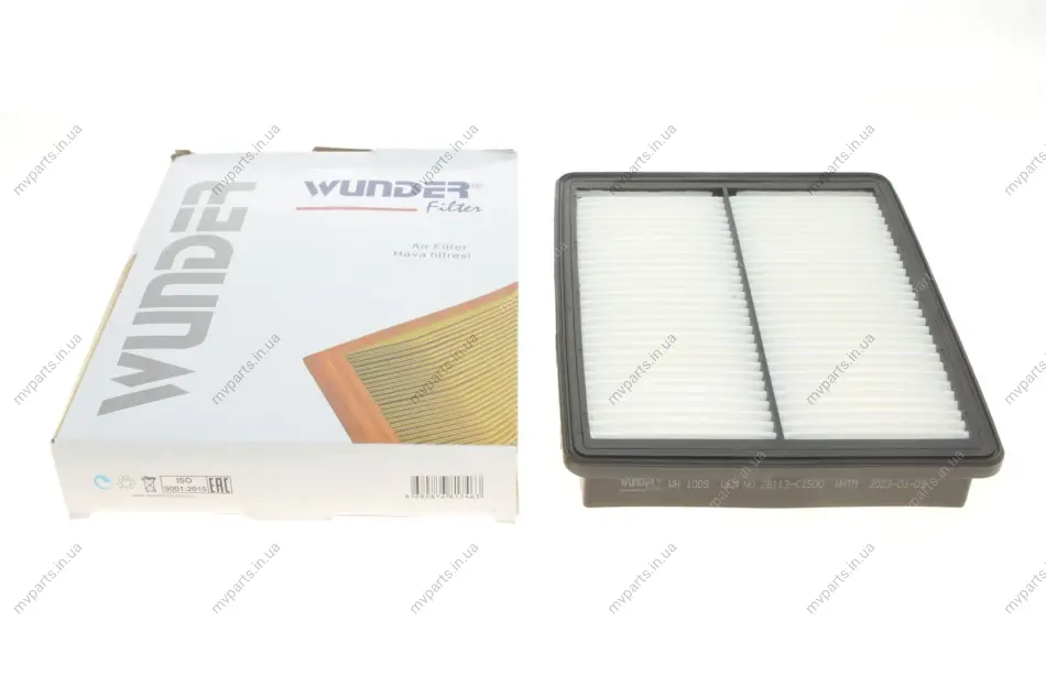 Фільтр повітряний Hyundai Sonata VII 2.0 16V 14-/Kia Optima IV 1.6-2.0 16V 12- WH 1009 WUNDER FILTER WH-1009 (фото 1)