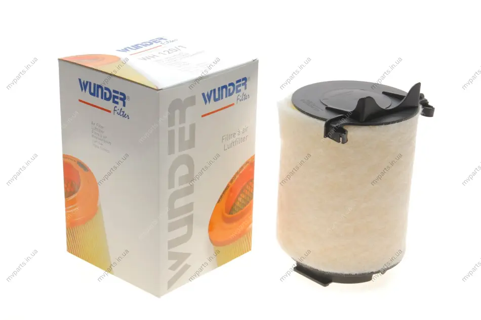 Фільтр повітряний VW Caddy 2.0SDI 04-10 (з поролоном) WH 120/1 WUNDER FILTER WH-120-1 (фото 1)