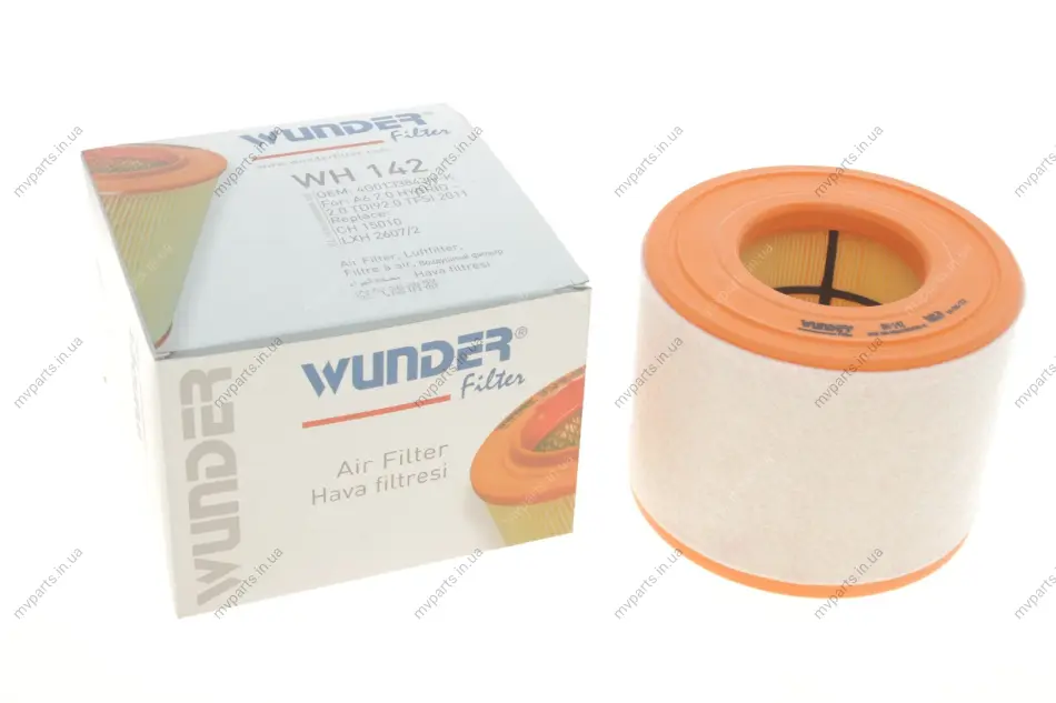 Фільтр повітряний Audi A6 2.0TDI/TFSI 11- WH 142 WUNDER FILTER WH-142 (фото 1)