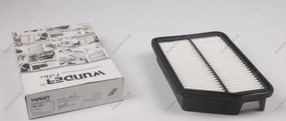 Фільтр повітряний Chevrolet Rezzo 1.6/2.0i 00- WH 352 WUNDER FILTER WH-352 (фото 1)