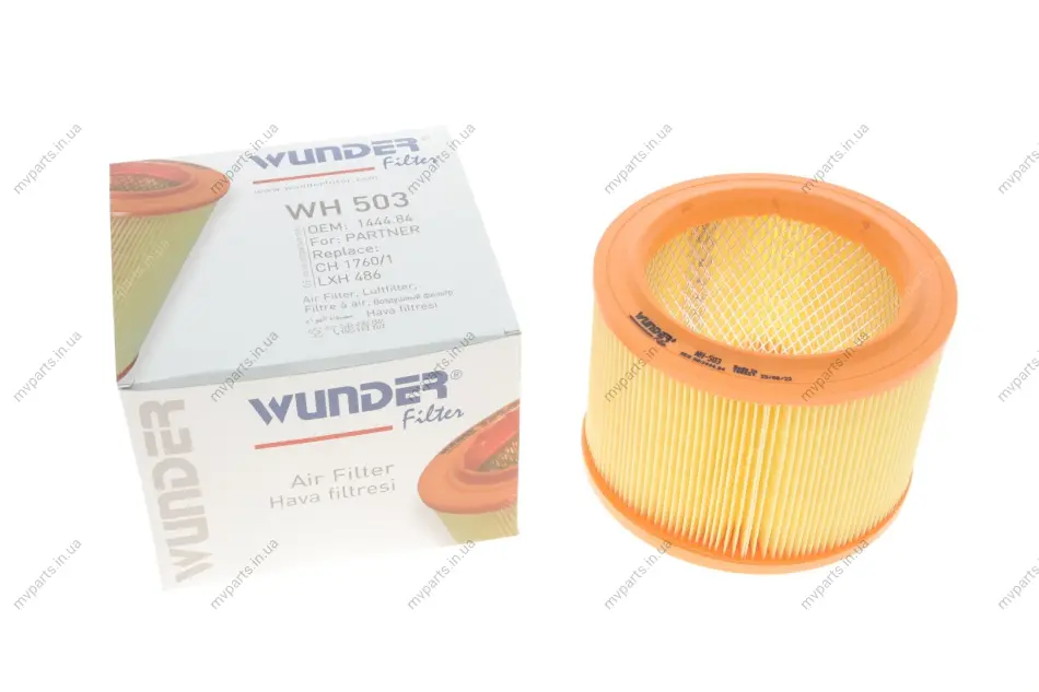 Фільтр повітряний Citroen Berlingo/Peugeot Partner 1.8/1.9D 96- WH 503 WUNDER FILTER WH-503 (фото 1)