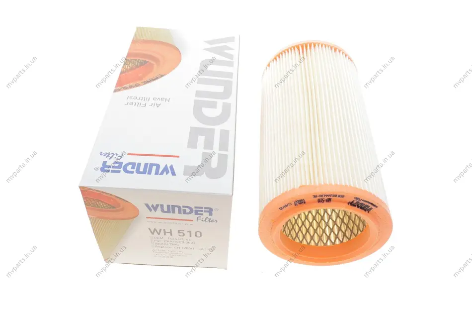 Фільтр повітряний Citroen Berlingo/Peugeot Partner 1.8/1.9D 96- WH 510 WUNDER FILTER WH-510 (фото 1)