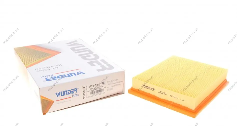 Фільтр повітряний Citroen Xsara 1.4i 00-05/1.6i 00-10/Peugeot 206 1.4/1.6i 98-09 WH 521 WUNDER FILTER WH-521 (фото 1)