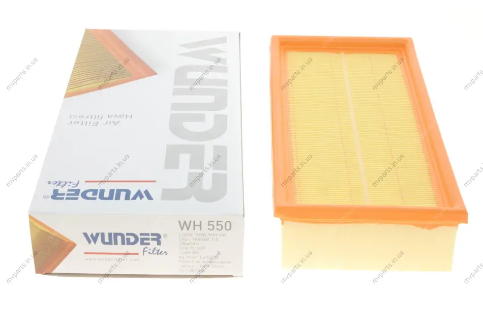 Фільтр повітряний Ford Transit 97-00 (довгий) WH 550 WUNDER FILTER WH-550 (фото 1)