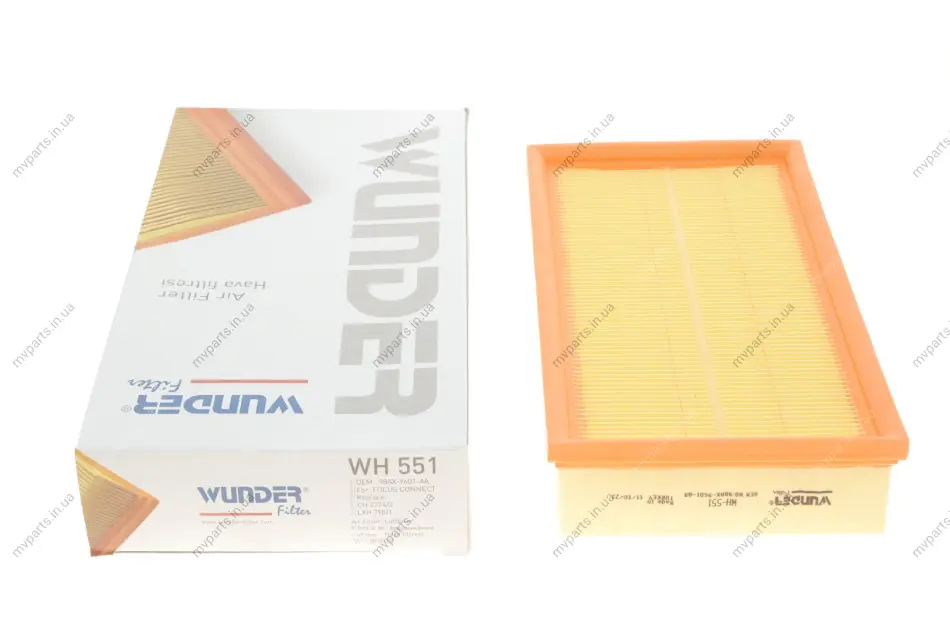 Фільтр повітряний Ford Connect 02- WH 551 WUNDER FILTER WH-551 (фото 1)