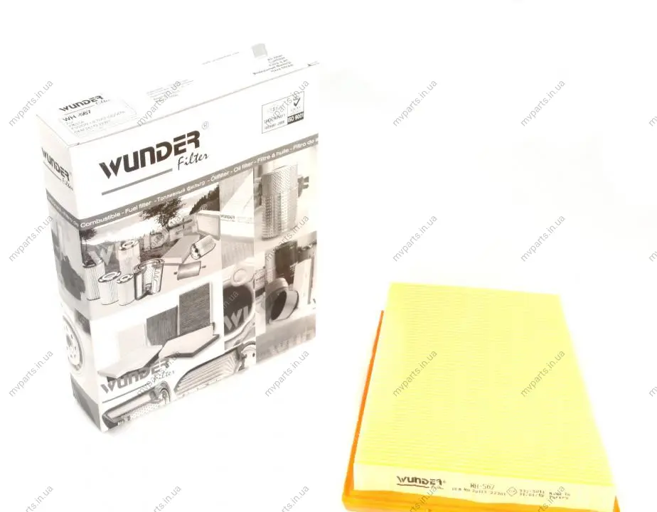 Фільтр повітряний Ford Fiesta/Fusion 1.6TDCI 04- WH 567 WUNDER FILTER WH-567 (фото 1)