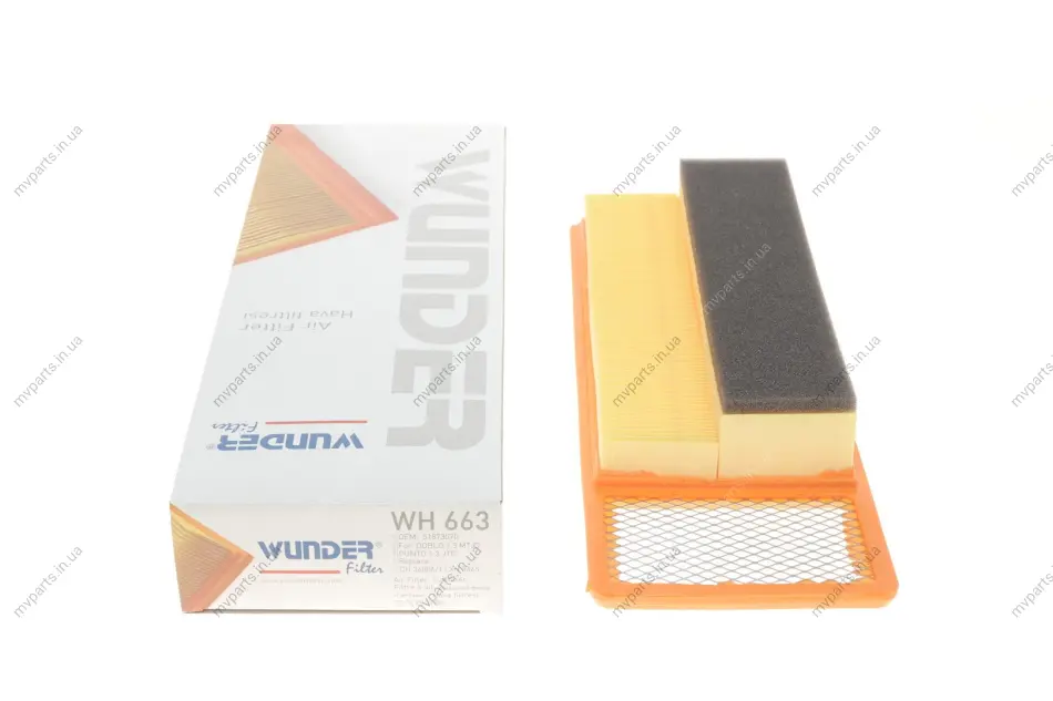 Фільтр повітряний Fiat Doblo 1.3D Multijet 10- WH 663 WUNDER FILTER WH-663 (фото 1)