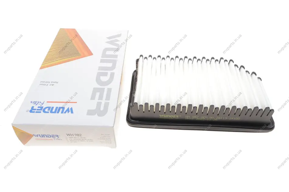 Фільтр повітряний Hyundai Accent 1.4/1.6 10-/Kia Rio III 1.1-1.6 11- WH 982 WUNDER FILTER WH-982 (фото 1)