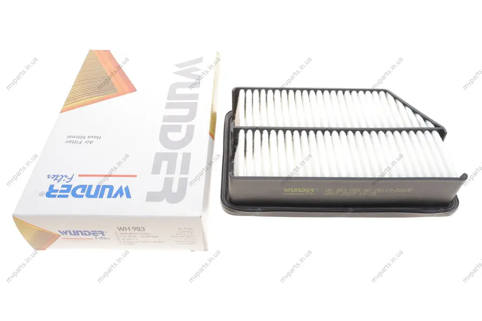 Фільтр повітряний Hyundai Tucson 2.0/2.4 09-/Kia Sportage 1.6-2.0 10- WH 983 WUNDER FILTER WH-983 (фото 1)