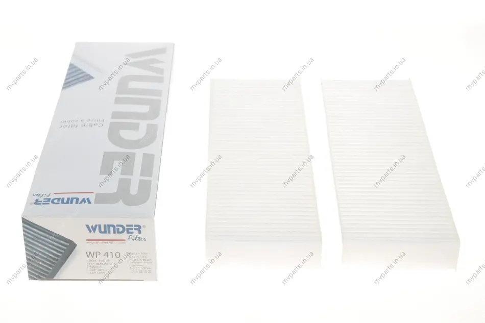 Фільтр салону Citroen Berlingo/Peugeot Partner 08- (к-кт 2 шт.) WP 410 WUNDER FILTER WP-410 (фото 1)