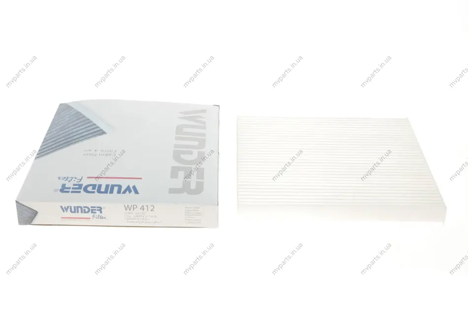 Фільтр салону Fiat Ducato/Citroen Jumper/Peugeot Boxer 06- WP 412 WUNDER FILTER WP-412 (фото 1)