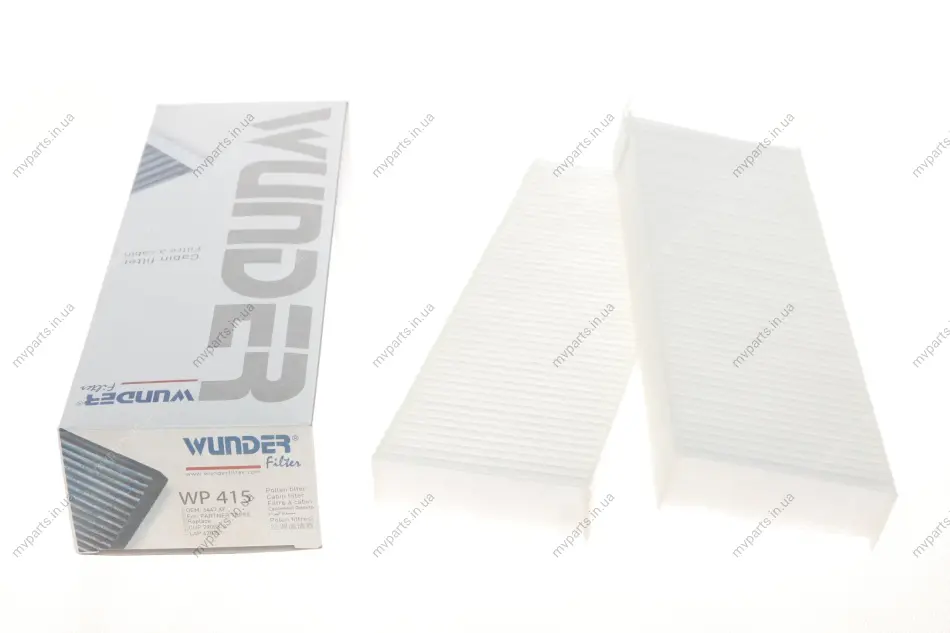 Фільтр салону Citroen Berlingo/Peugeot Partner 08- (к-кт 2шт.) WP 415 WUNDER FILTER WP-415 (фото 1)