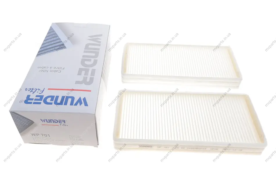 Фільтр салону MB E-class (W210) (к-кт 2шт.) WP 701 WUNDER FILTER WP-701 (фото 1)