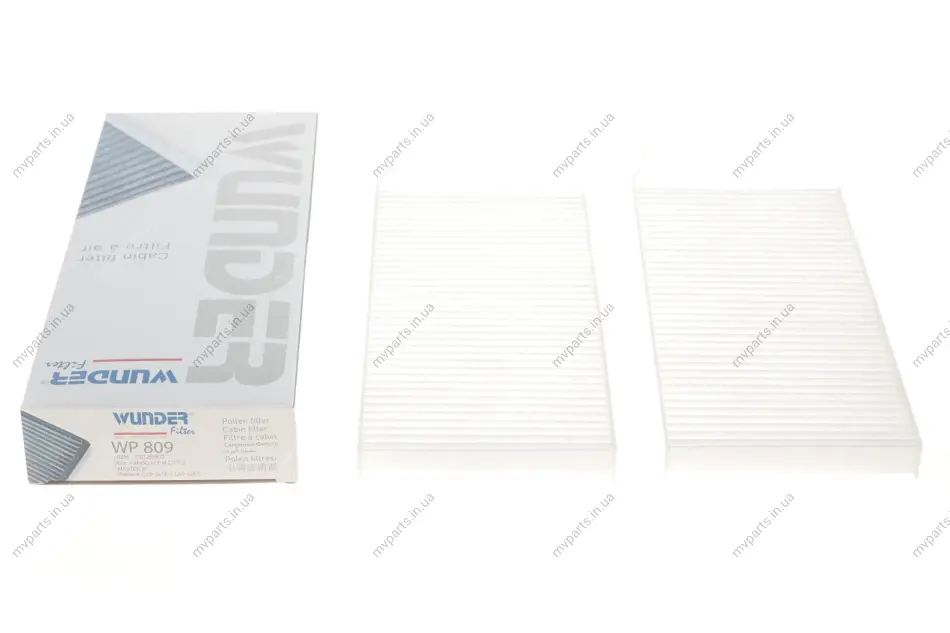 Фільтр салону Renault Kangoo 08-/ Master 10- (к-кт 2шт) WP 809 WUNDER FILTER WP-809 (фото 1)